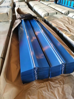 নীল DC02 গ্যালভানাইজড ঢেউতোলা ছাদ শীট 180g গ্যালভানাইজড ছাদ প্যানেল