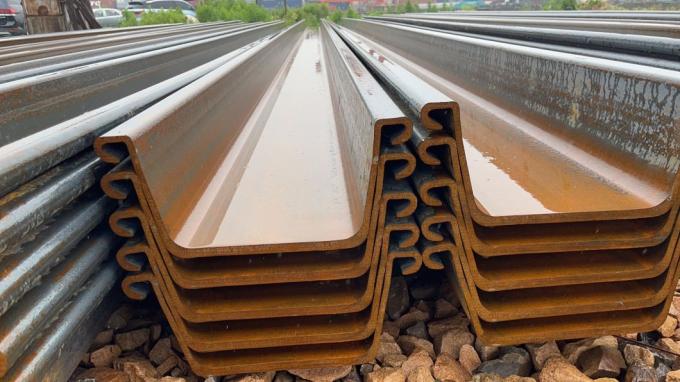 600mm কোল্ড ফর্মড স্টিল শীট পাইল ASTM A36 4